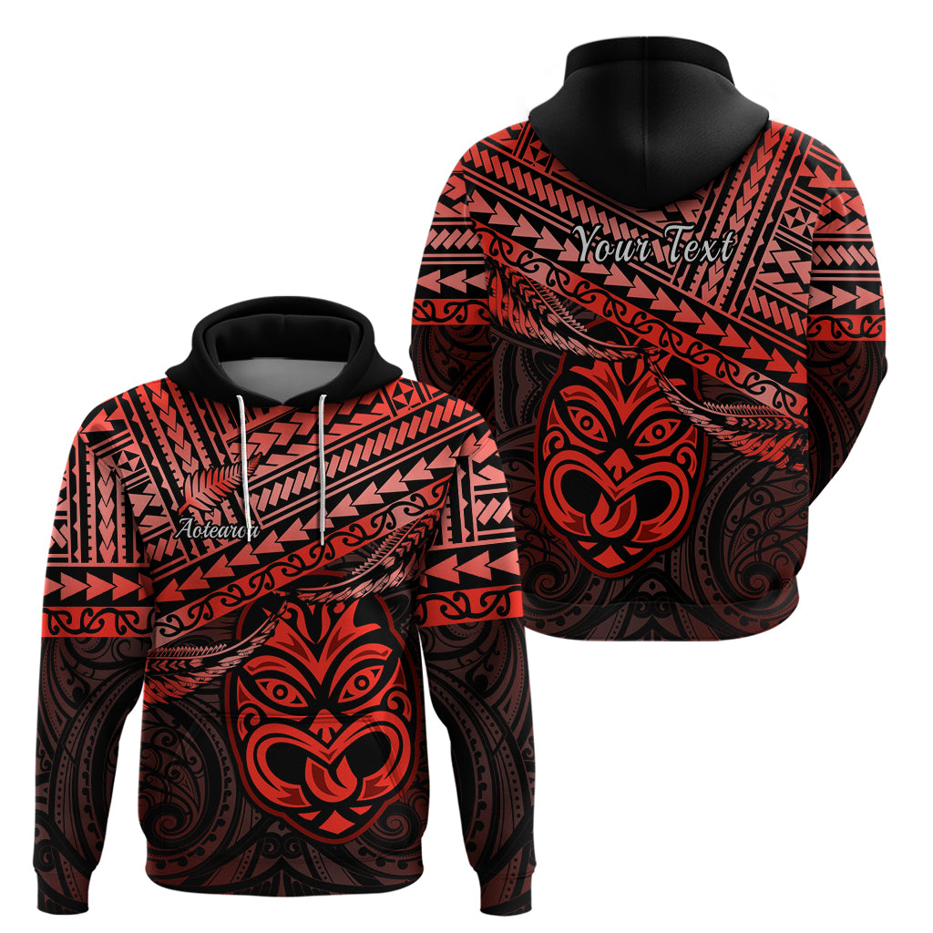 Personalised Matariki New Zealand Hoodie Maori New Year Tiki Red Version LT14