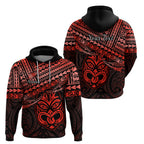 Personalised Matariki New Zealand Hoodie Maori New Year Tiki Red Version LT14