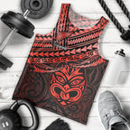 Personalised Matariki New Zealand Men Tank Top Maori New Year Tiki Red Version LT14