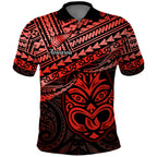 Personalised Matariki New Zealand Polo Shirt Maori New Year Tiki Red Version LT14