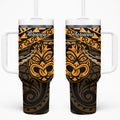 Matariki New Zealand Tumbler With Handle Maori New Year Tiki Gold Version