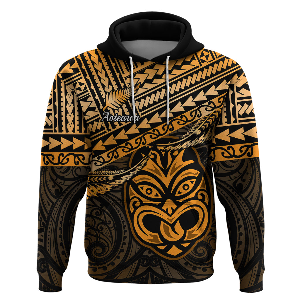 Personalised Matariki New Zealand Hoodie Maori New Year Tiki Gold Version LT14