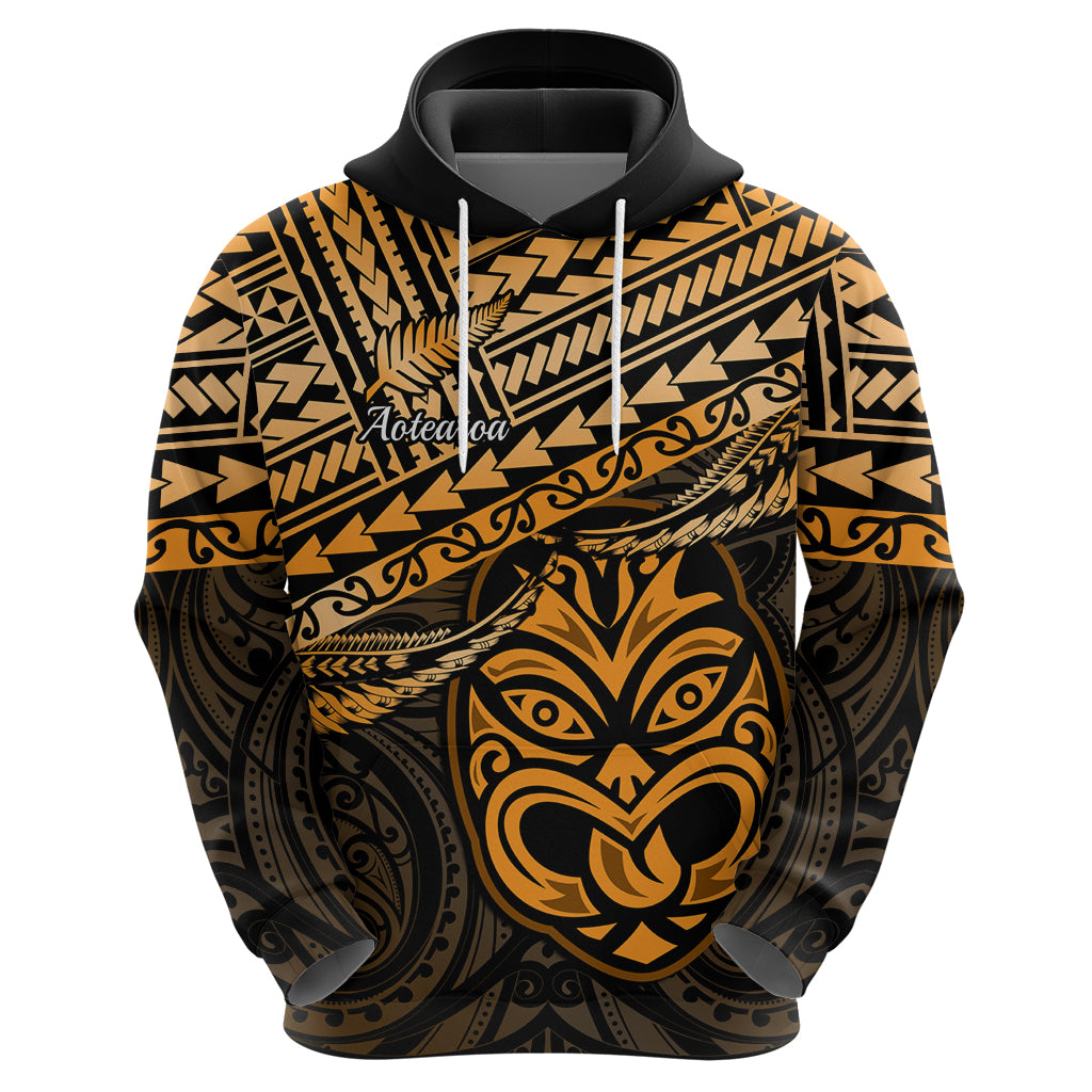 Personalised Matariki New Zealand Hoodie Maori New Year Tiki Gold Version LT14
