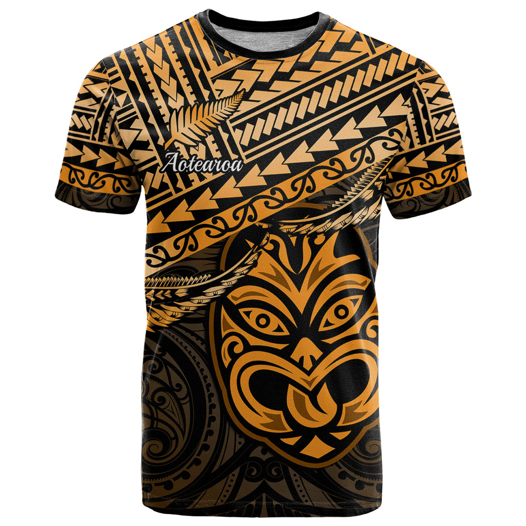 Personalised Matariki New Zealand T Shirt Maori New Year Tiki Gold Version LT14