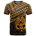 Personalised Matariki New Zealand T Shirt Maori New Year Tiki Gold Version LT14