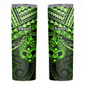 Matariki New Zealand Skinny Tumbler Maori New Year Tiki Green Version