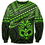Matariki New Zealand Sweatshirt Maori New Year Tiki Green Version LT14