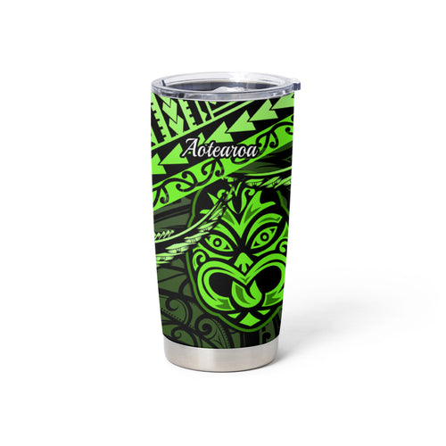 Matariki New Zealand Tumbler Cup Maori New Year Tiki Green Version