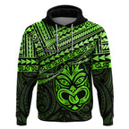 Personalised Matariki New Zealand Hoodie Maori New Year Tiki Green Version LT14