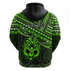 Personalised Matariki New Zealand Hoodie Maori New Year Tiki Green Version LT14