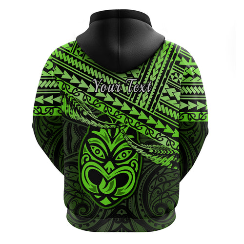 Personalised Matariki New Zealand Hoodie Maori New Year Tiki Green Version LT14