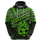 Personalised Matariki New Zealand Hoodie Maori New Year Tiki Green Version LT14