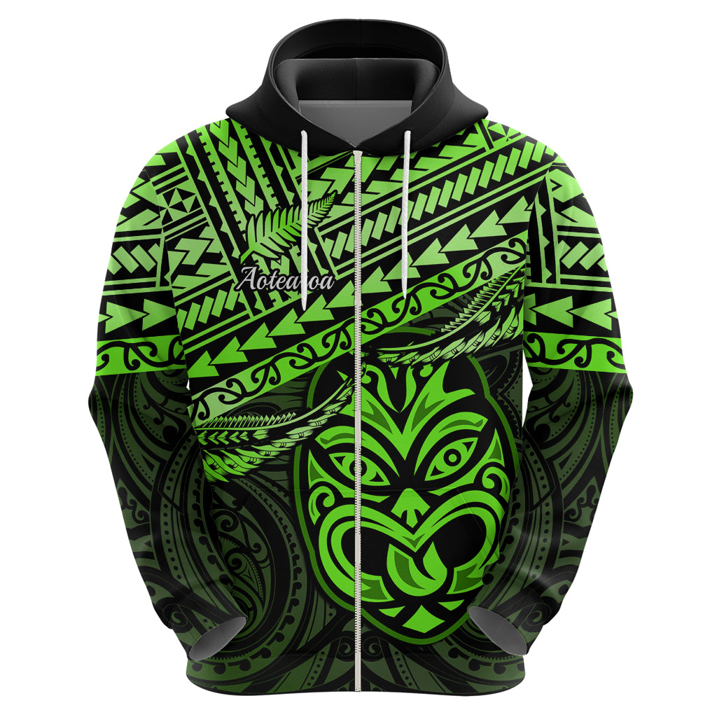 Personalised Matariki New Zealand Hoodie Maori New Year Tiki Green Version LT14