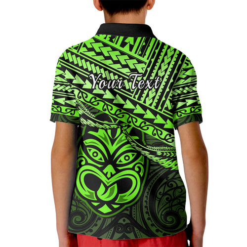 Personalised Matariki New Zealand Kid Polo Shirt Maori New Year Tiki Green Version LT14