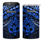 Matariki New Zealand 4 in 1 Can Cooler Tumbler Maori New Year Tiki Blue Version