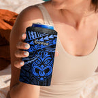 Matariki New Zealand 4 in 1 Can Cooler Tumbler Maori New Year Tiki Blue Version