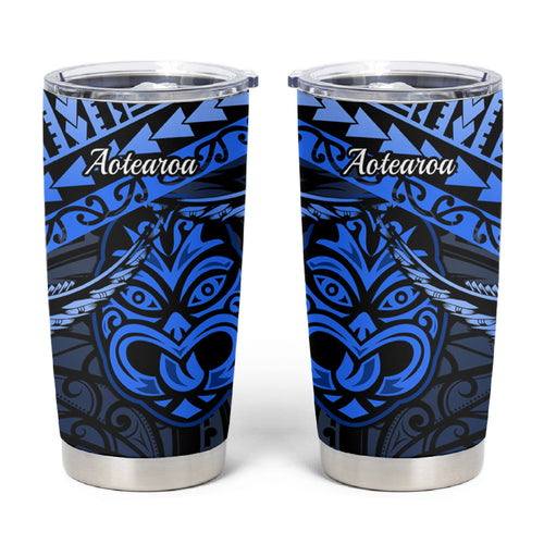 Matariki New Zealand Tumbler Cup Maori New Year Tiki Blue Version