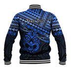 Personalised Matariki New Zealand Baseball Jacket Maori New Year Tiki Blue Version LT14