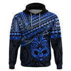 Personalised Matariki New Zealand Hoodie Maori New Year Tiki Blue Version LT14