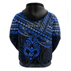 Personalised Matariki New Zealand Hoodie Maori New Year Tiki Blue Version LT14