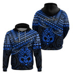 Personalised Matariki New Zealand Hoodie Maori New Year Tiki Blue Version LT14