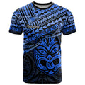 Personalised Matariki New Zealand T Shirt Maori New Year Tiki Blue Version LT14
