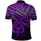 Matariki New Zealand Polo Shirt Maori New Year Tiki Purple Version LT14