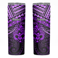Matariki New Zealand Skinny Tumbler Maori New Year Tiki Purple Version