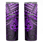 Matariki New Zealand Skinny Tumbler Maori New Year Tiki Purple Version