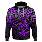Personalised Matariki New Zealand Hoodie Maori New Year Tiki Purple Version LT14