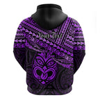 Personalised Matariki New Zealand Hoodie Maori New Year Tiki Purple Version LT14
