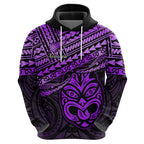 Personalised Matariki New Zealand Hoodie Maori New Year Tiki Purple Version LT14