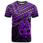 Personalised Matariki New Zealand T Shirt Maori New Year Tiki Purple Version LT14