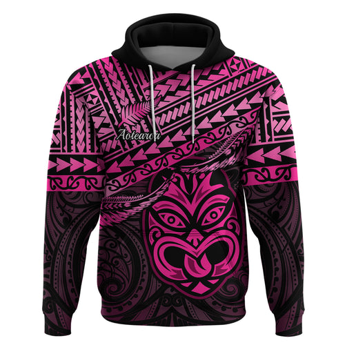 Matariki New Zealand Hoodie Maori New Year Tiki Pink Version LT14