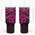 Matariki New Zealand Tumbler With Handle Maori New Year Tiki Pink Version