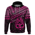 Personalised Matariki New Zealand Hoodie Maori New Year Tiki Pink Version LT14