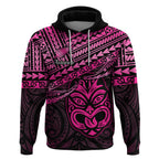 Personalised Matariki New Zealand Hoodie Maori New Year Tiki Pink Version LT14