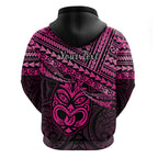 Personalised Matariki New Zealand Hoodie Maori New Year Tiki Pink Version LT14
