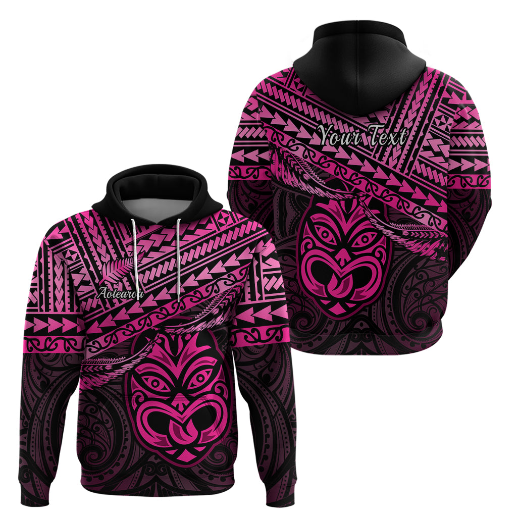 Personalised Matariki New Zealand Hoodie Maori New Year Tiki Pink Version LT14
