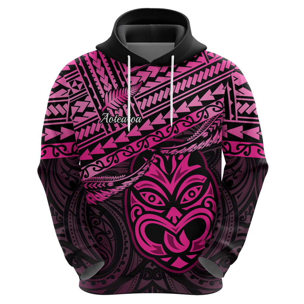 Personalised Matariki New Zealand Hoodie Maori New Year Tiki Pink Version LT14