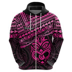 Personalised Matariki New Zealand Hoodie Maori New Year Tiki Pink Version LT14