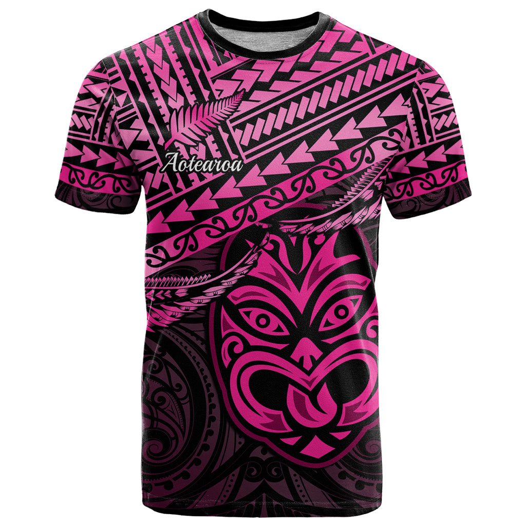 Personalised Matariki New Zealand T Shirt Maori New Year Tiki Pink Version LT14
