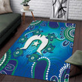 Torres Strait Islanders Flag Day Area Rug Dhari With Turtles Aboriginal Art