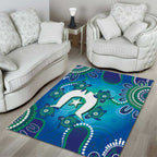 Torres Strait Islanders Flag Day Area Rug Dhari With Turtles Aboriginal Art