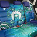 Torres Strait Islanders Flag Day Back Car Seat Cover Dhari With Turtles Aboriginal Art
