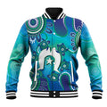 Torres Strait Islanders Flag Day Baseball Jacket Dhari With Turtles Aboriginal Art