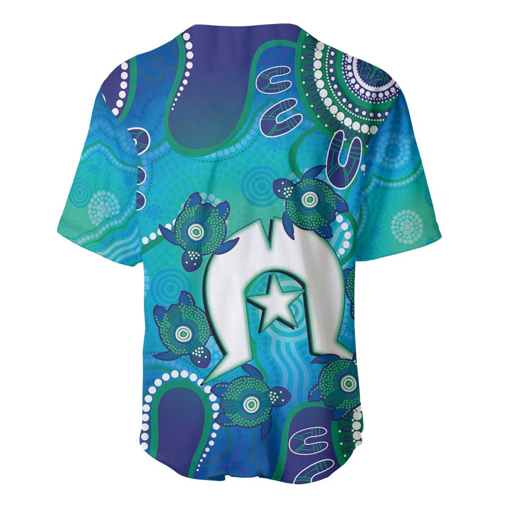 Torres Strait Islanders Flag Day Baseball Jersey Dhari With Turtles Aboriginal Art
