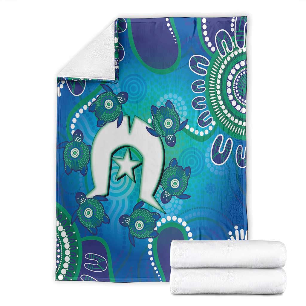 Torres Strait Islanders Flag Day Blanket Dhari With Turtles Aboriginal Art