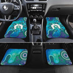 Torres Strait Islanders Flag Day Car Mats Dhari With Turtles Aboriginal Art