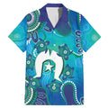 Torres Strait Islanders Flag Day Family Matching Mermaid Dress and Hawaiian Shirt Dhari With Turtles Aboriginal Art